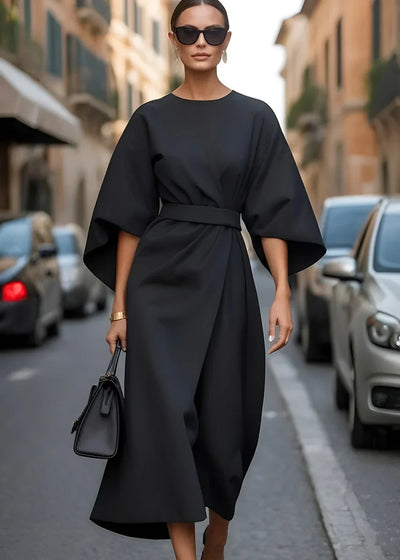 Beatrice | Abito Midi Elegante con Cintura per una Silhouette Perfetta