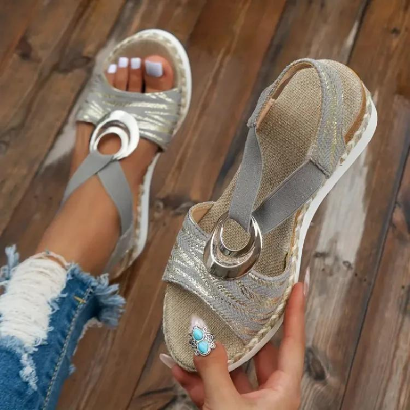Serafina | Sandali Boho Chic da Donna con Dettaglio Circolare Raffinato
