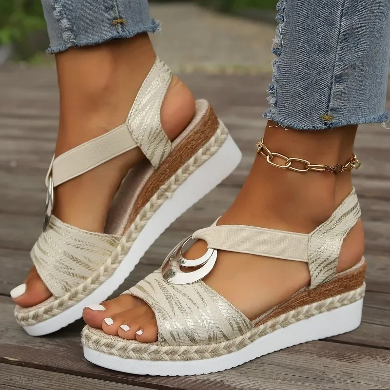 Serafina | Sandali Boho Chic da Donna con Dettaglio Circolare Raffinato