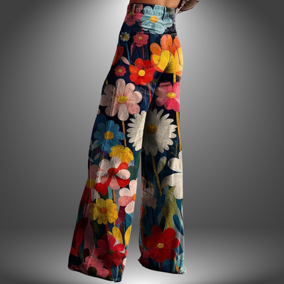 Olivia | Pantaloni Floreali Premium da Donna per un Look Elegante