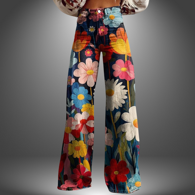 Olivia | Pantaloni Floreali Premium da Donna per un Look Elegante