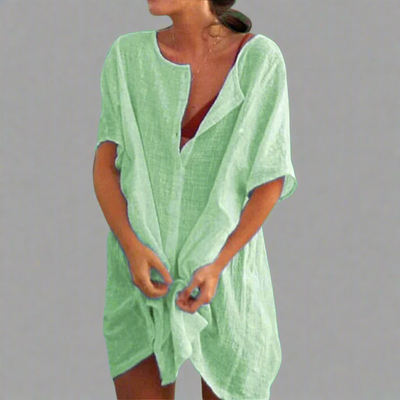 Tatiana | Vestito Estivo Casual in Lino e Cotone Naturale