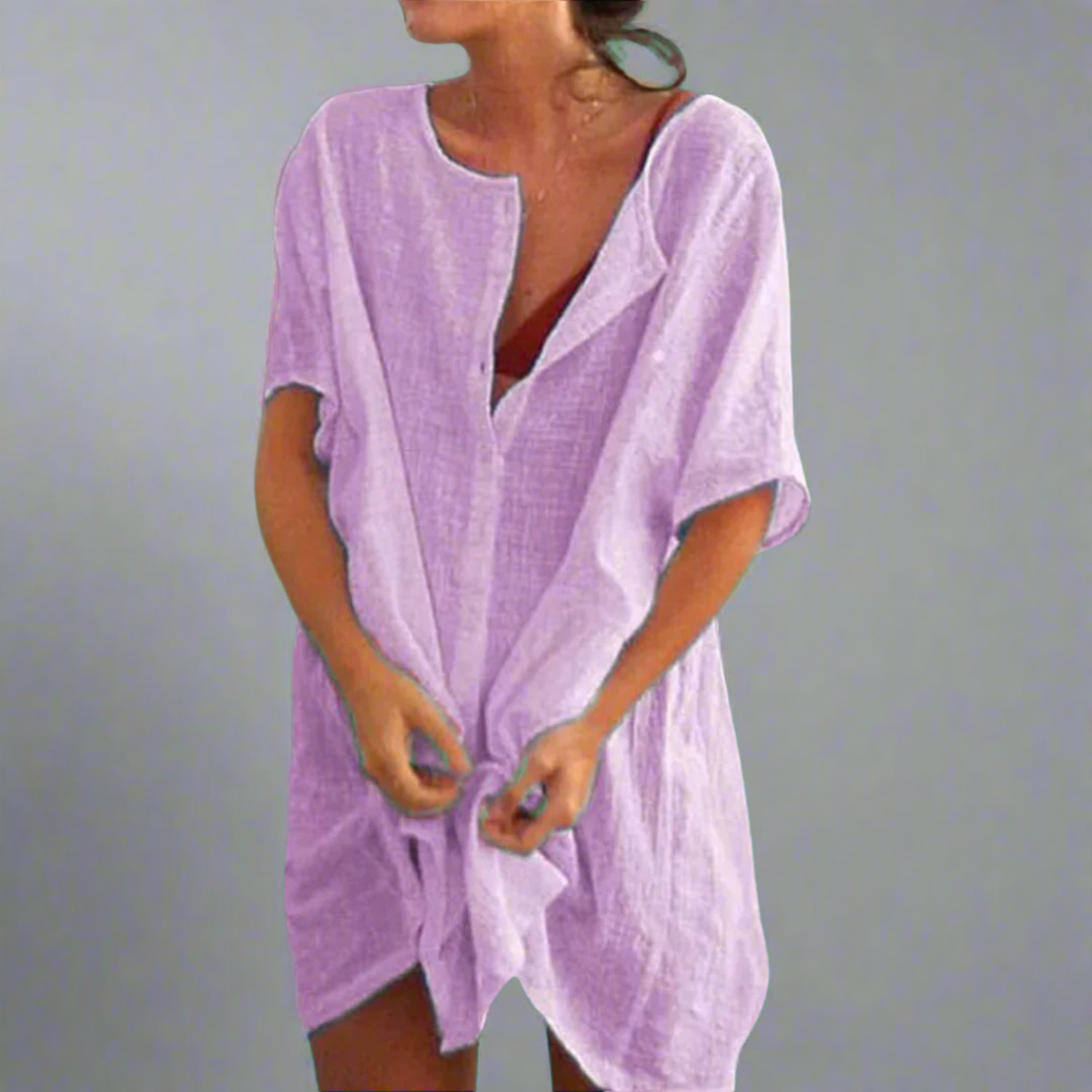 Tatiana | Vestito Estivo Casual in Lino e Cotone Naturale