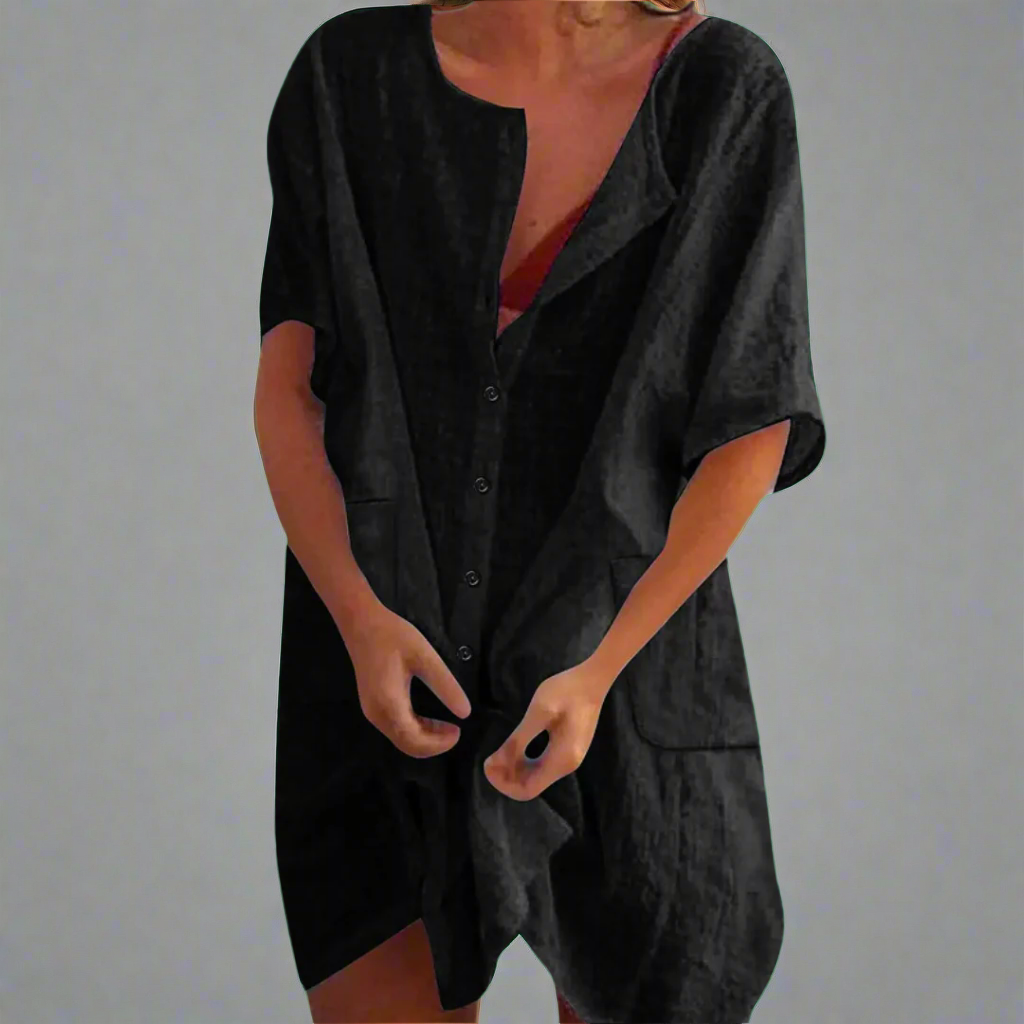 Tatiana | Vestito Estivo Casual in Lino e Cotone Naturale