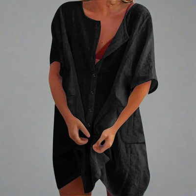 Tatiana | Vestito Estivo Casual in Lino e Cotone Naturale