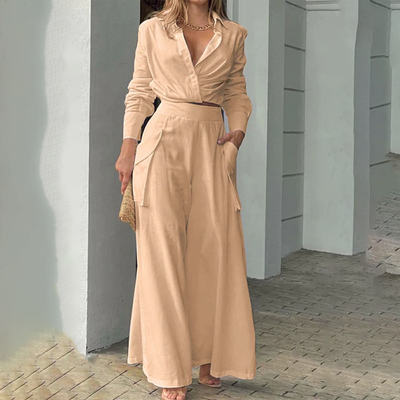 Daria | Set Elegante Con Collo A Sciarpa