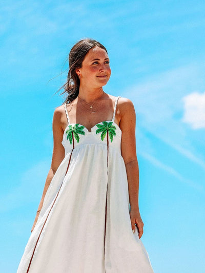 Palma | Abito Slip Estivo con Stampa Tropicale per Look Fresco e Chic