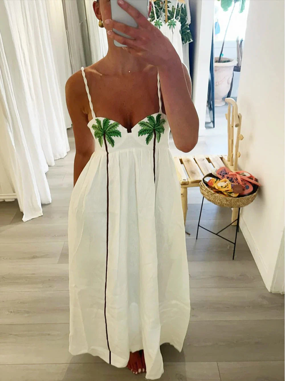 Palma | Abito Slip Estivo con Stampa Tropicale per Look Fresco e Chic