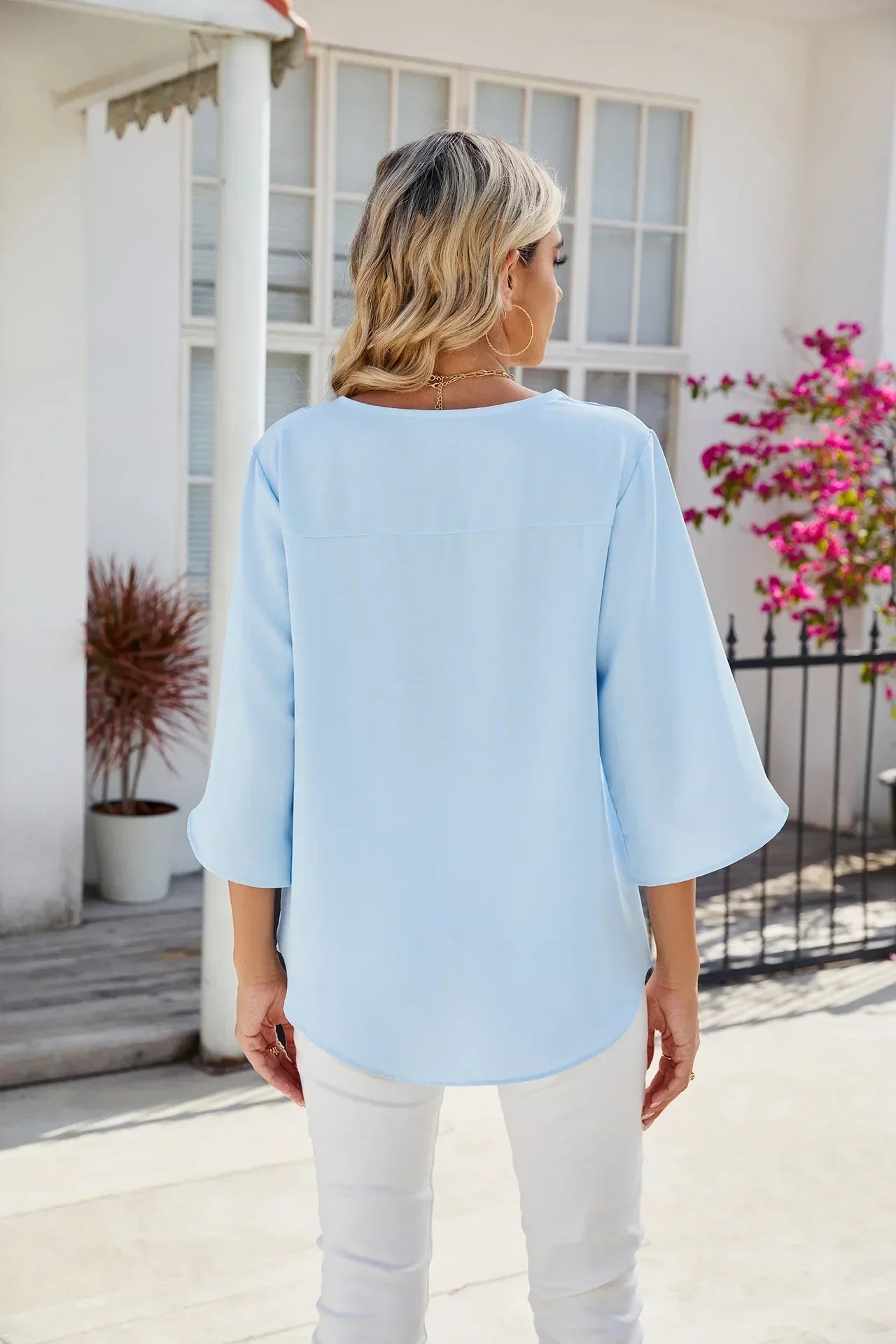Elena | Blusa Elegante con Scollo a V