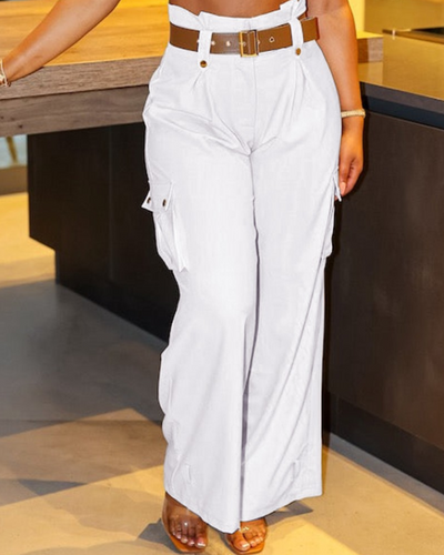 Armina | Pantaloni a Vita Alta con Tasche e Cintura Elegante