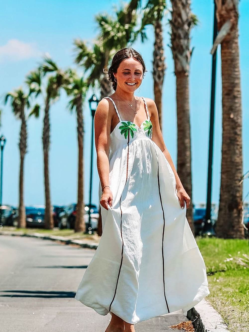 Palma | Abito Slip Estivo con Stampa Tropicale per Look Fresco e Chic