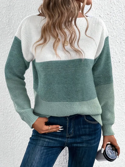 CALISTA | ELEGANTE MAGLIONE A MANICHE LUNGHE CON SPALLE SCESE