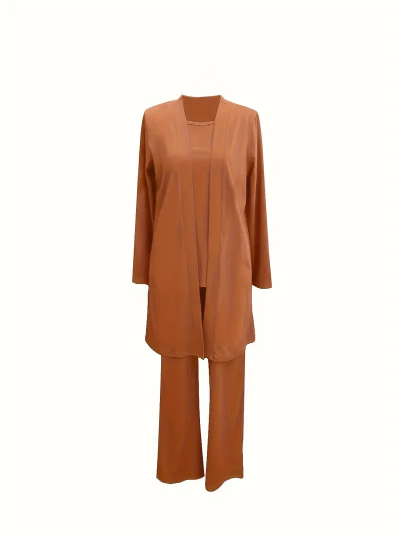 Lucy | Set Elegante 3 Pezzi con Cardigan, Top e Pantaloni per Uno Stile Completo