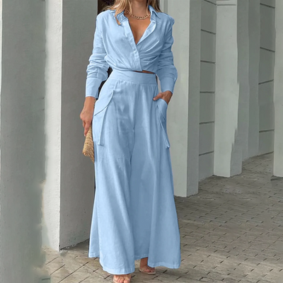 Daria | Set Elegante Con Collo A Sciarpa