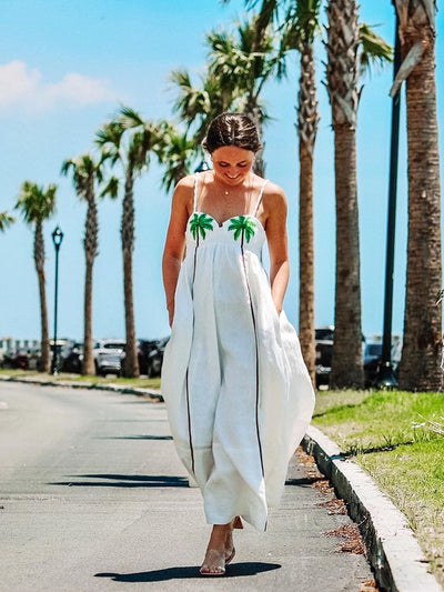 Palma | Abito Slip Estivo con Stampa Tropicale per Look Fresco e Chic