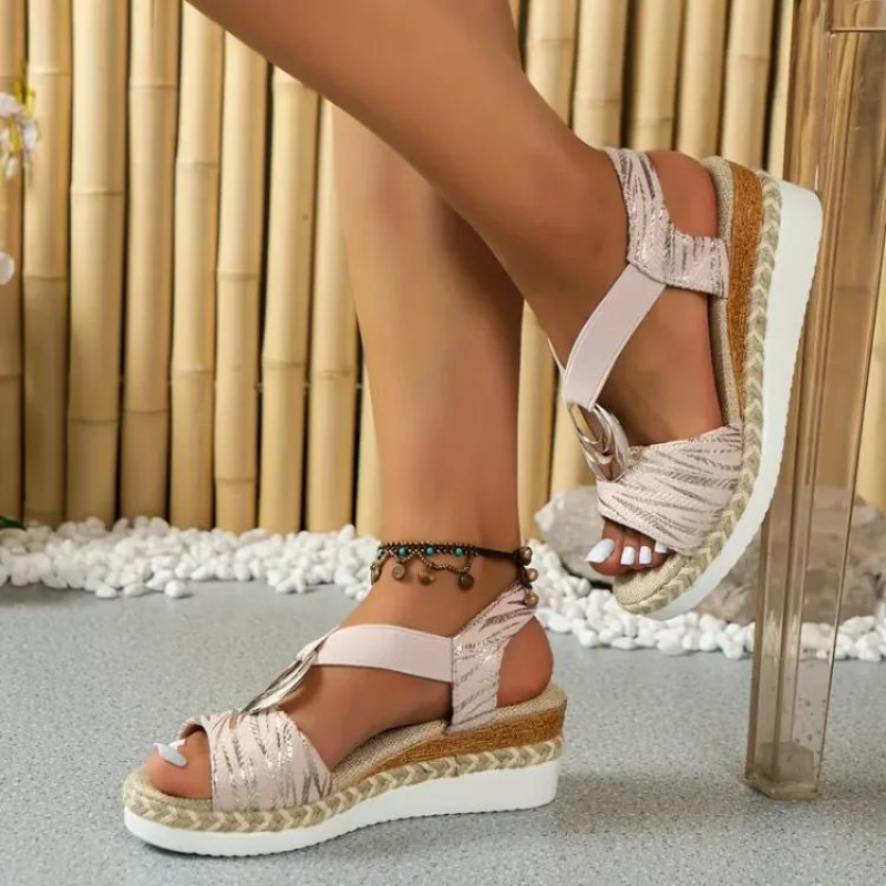 Serafina | Sandali Boho Chic da Donna con Dettaglio Circolare Raffinato