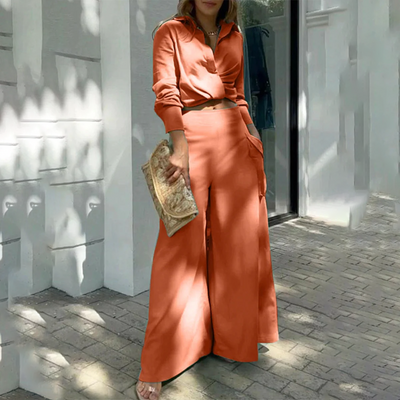 Daria | Set Elegante Con Collo A Sciarpa