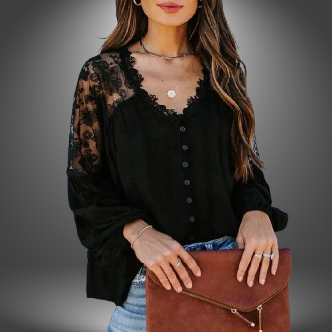 Sara | Blusa in Pizzo Floreale Elegante