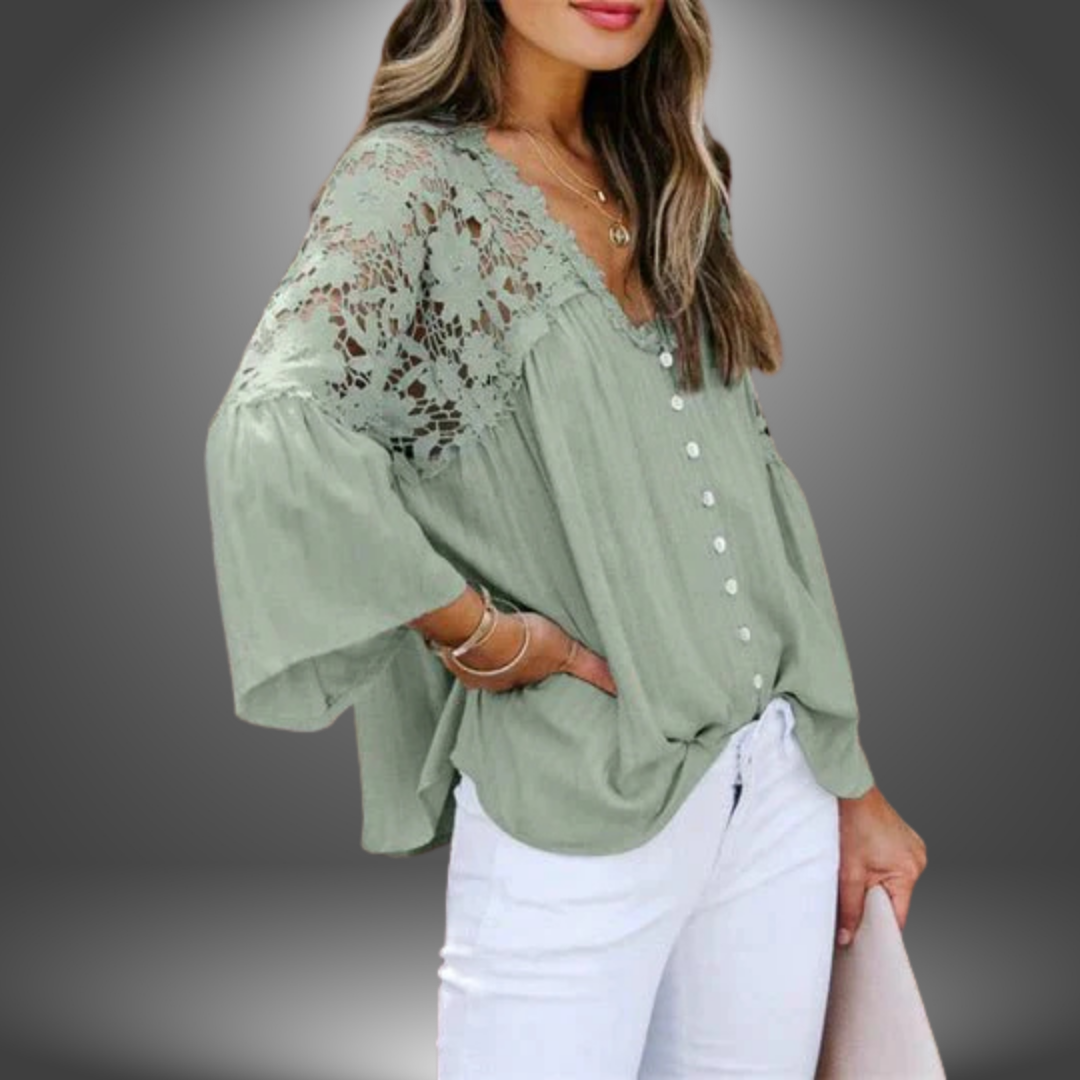 Sara | Blusa in Pizzo Floreale Elegante