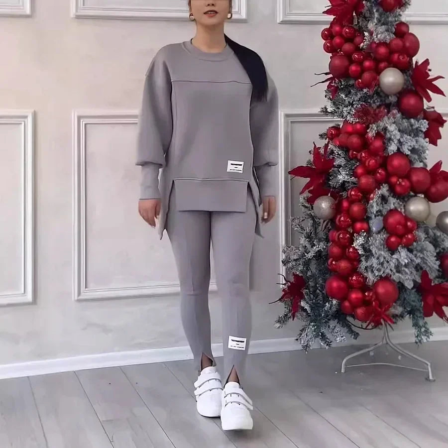 Pia | Completo Donna Felpa Oversize & Leggings in Cotone