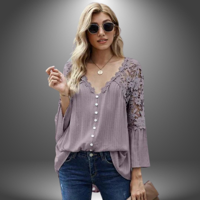 Sara | Blusa in Pizzo Floreale Elegante