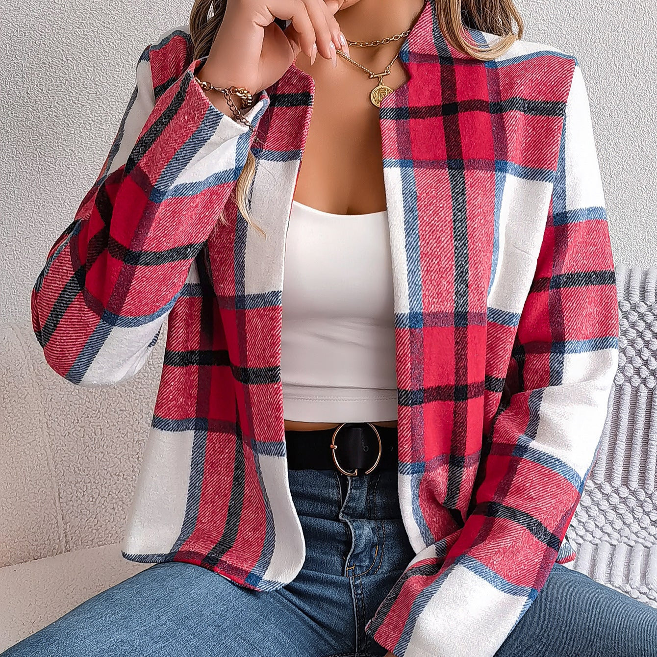 Vittora | Set Autunnale a Quadri con Maniche Lunghe