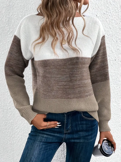 CALISTA | ELEGANTE MAGLIONE A MANICHE LUNGHE CON SPALLE SCESE