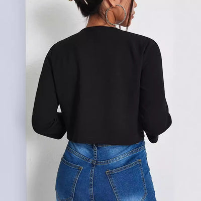 Beatrice | Giacca Bomber Slim Con Bottoni E Maniche 3/4