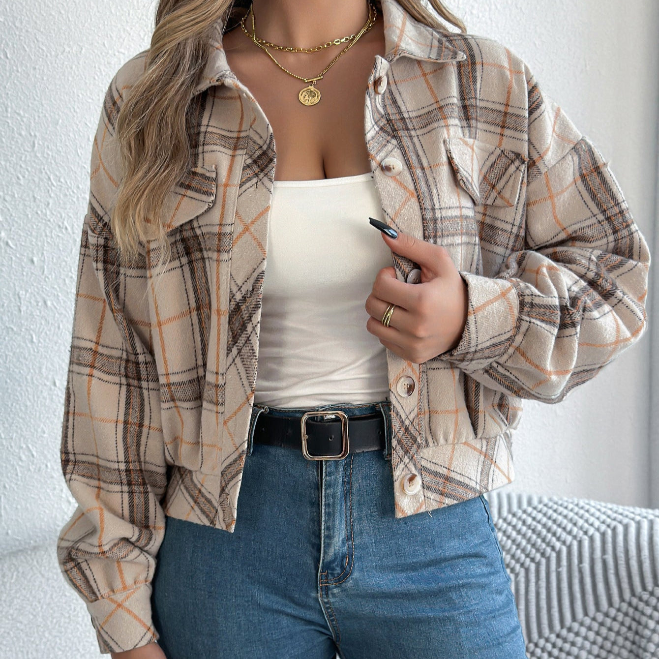 Giulia | Giacca Autunnale A Quadretti