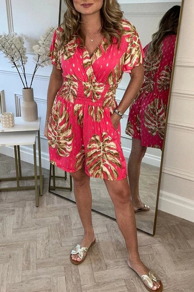 Quyra | Tuta Lunga da Donna con Stampa Floreale Elegante e Casual