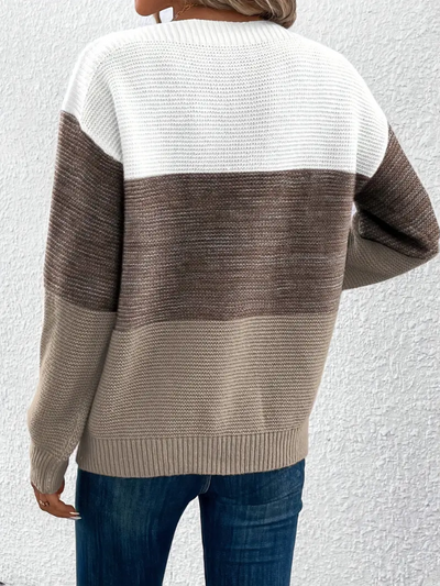 CALISTA | ELEGANTE MAGLIONE A MANICHE LUNGHE CON SPALLE SCESE