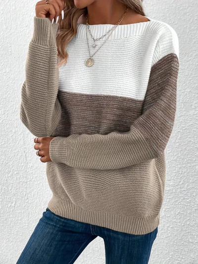 CALISTA | ELEGANTE MAGLIONE A MANICHE LUNGHE CON SPALLE SCESE