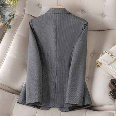 Giulia | Blazer Pied-De-Poule con Maniche Lunghe e Chiusura a Bottone