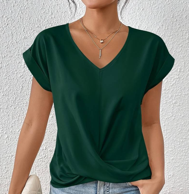 Angelika | Blusa Estiva Con Scollo A V