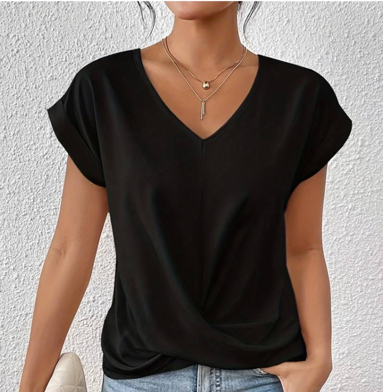 Angelika | Blusa Estiva Con Scollo A V