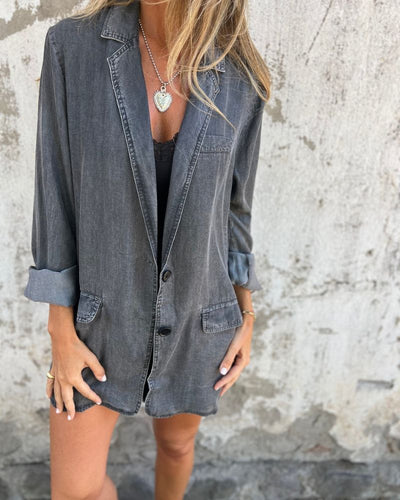 Gioconda | Giacca in Denim Casual con Tasche Multiple