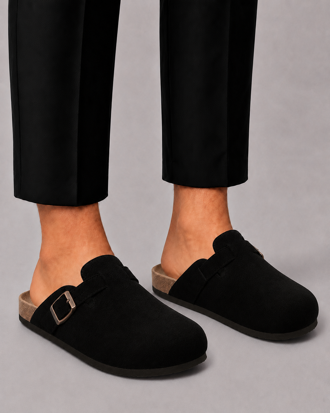 Riccardo | Clogs Uomo in Camoscio Beige dal Design Minimal