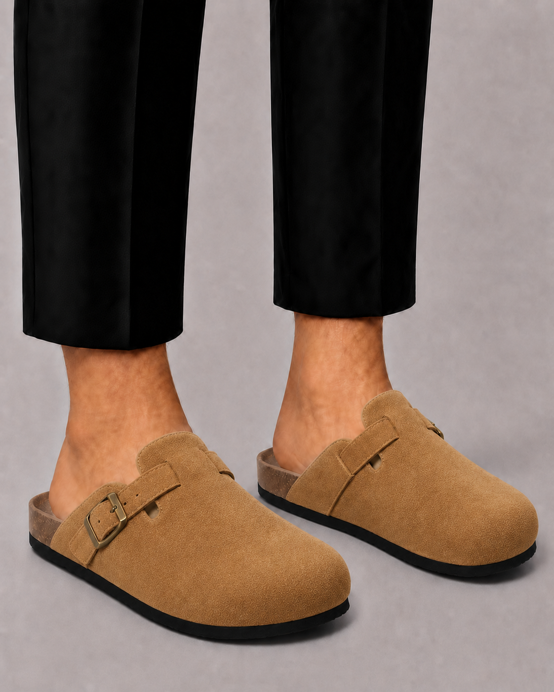 Riccardo | Clogs Uomo in Camoscio Beige dal Design Minimal