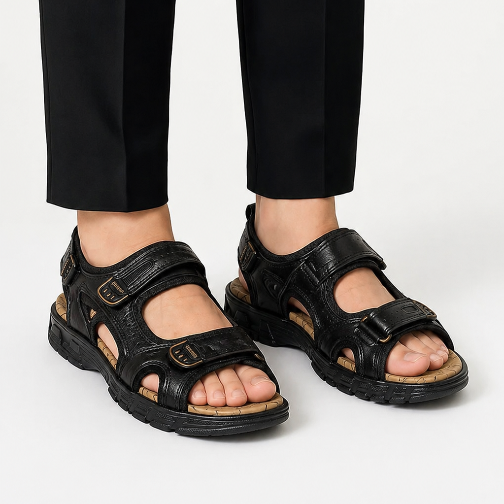 Matteo | Sandali Comfort da Uomo con Plantare Anatomico