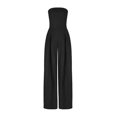 Alessia | Tuta Elegante Senza Spalline A Gamba Larga