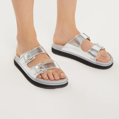 Alessia | Sandali Nordic con Fibbia Argento