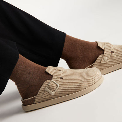 Vittoria | Clog in Velluto a Coste Beige