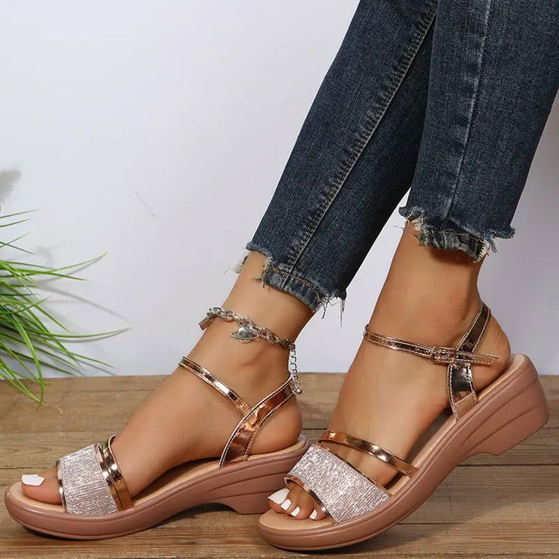 Serena | Sandali Eleganti Argento dallo Stile Raffinato