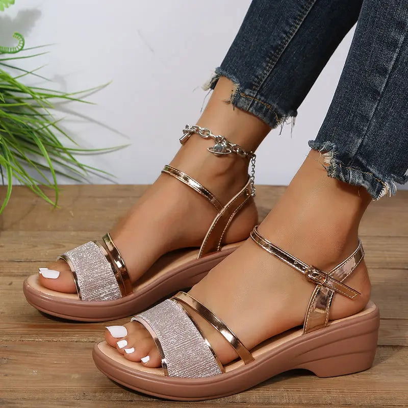 Serena | Sandali Eleganti Argento dallo Stile Raffinato