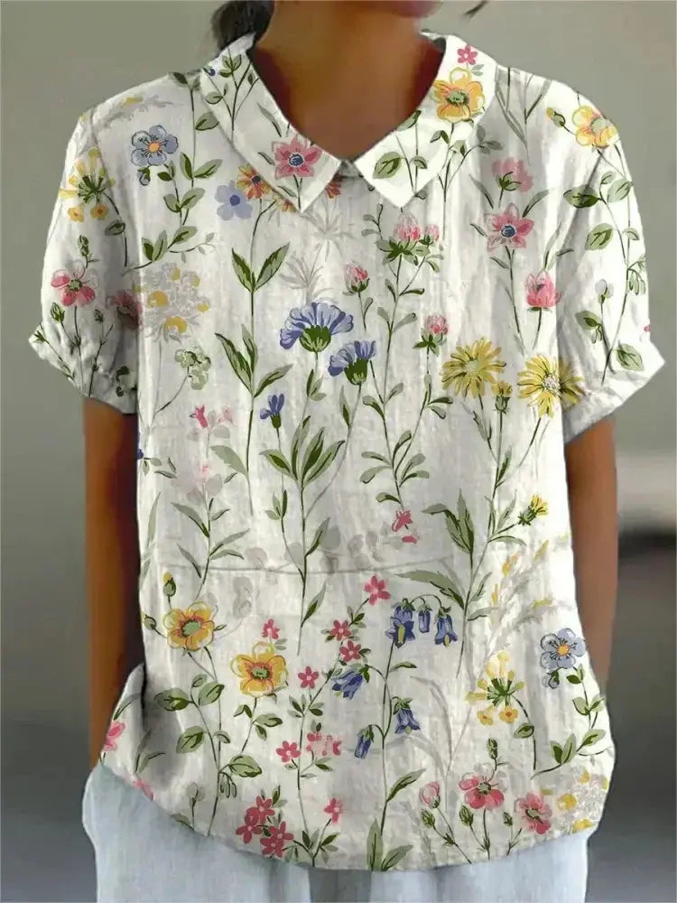 Flora | Camicia Elegante Con Stampe Floreali