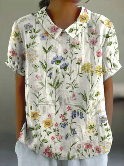Flora | Camicia Elegante Con Stampe Floreali