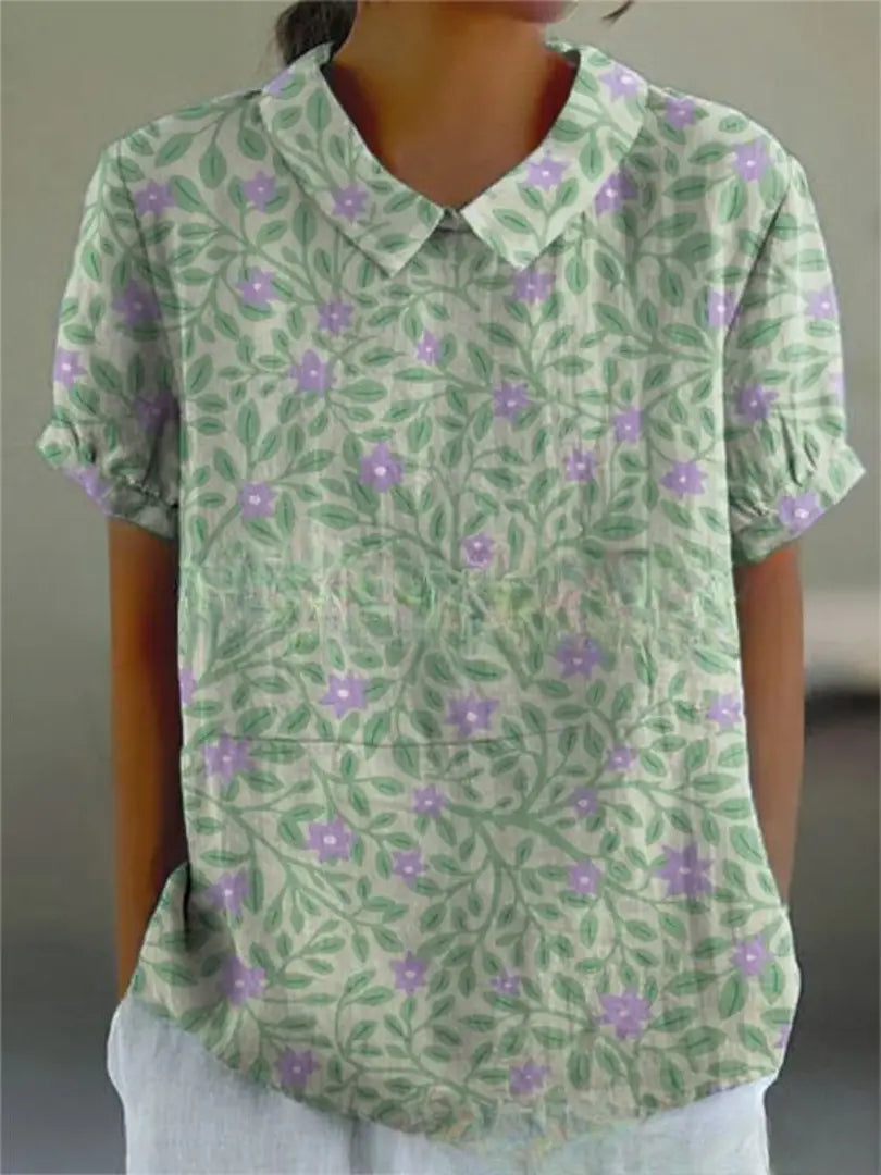 Flora | Camicia Elegante Con Stampe Floreali