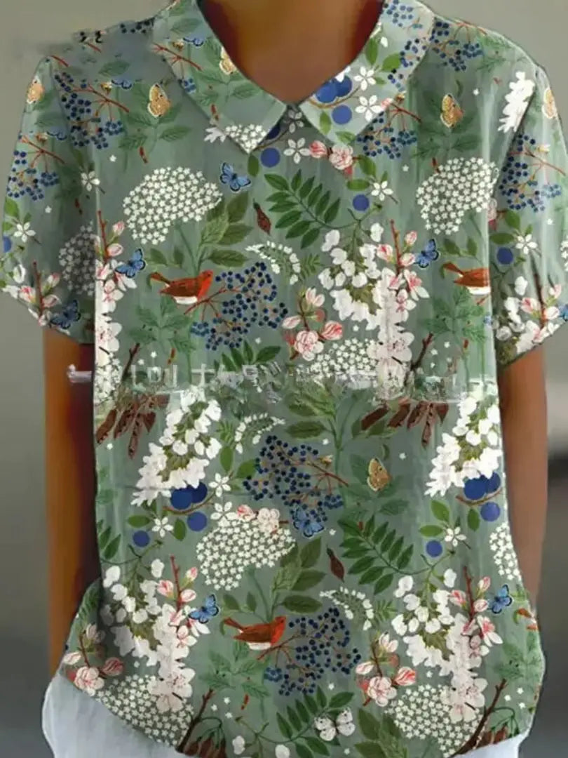 Flora | Camicia Elegante Con Stampe Floreali
