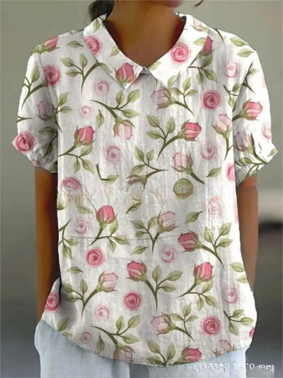 Flora | Camicia Elegante Con Stampe Floreali