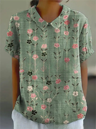 Flora | Camicia Elegante Con Stampe Floreali